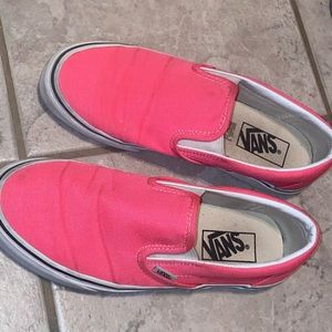 Classic slip on neon pink vans